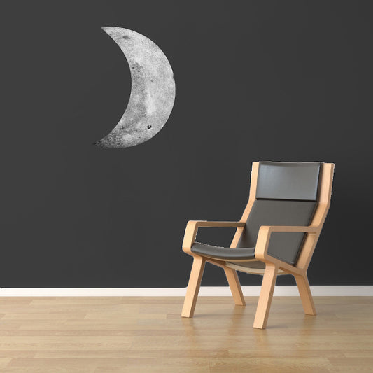 Crescent Moon Wall Decal Outer Space wall Mural Moon Wall Decor Removable Wall Murals Planets, c91