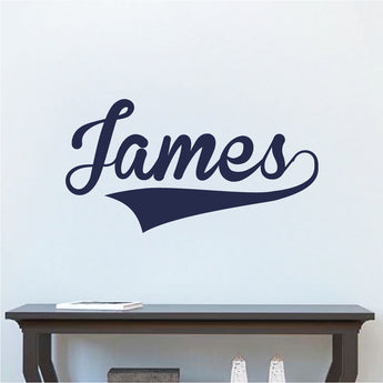 Custom Name Wall Decal In Many Colors and Sizes Personalized Sport Name Decal, e44