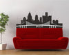 Detroit Skyline Wall Decal Michigan Decor for Apartment Bedroom City View Wall View Mural, a84