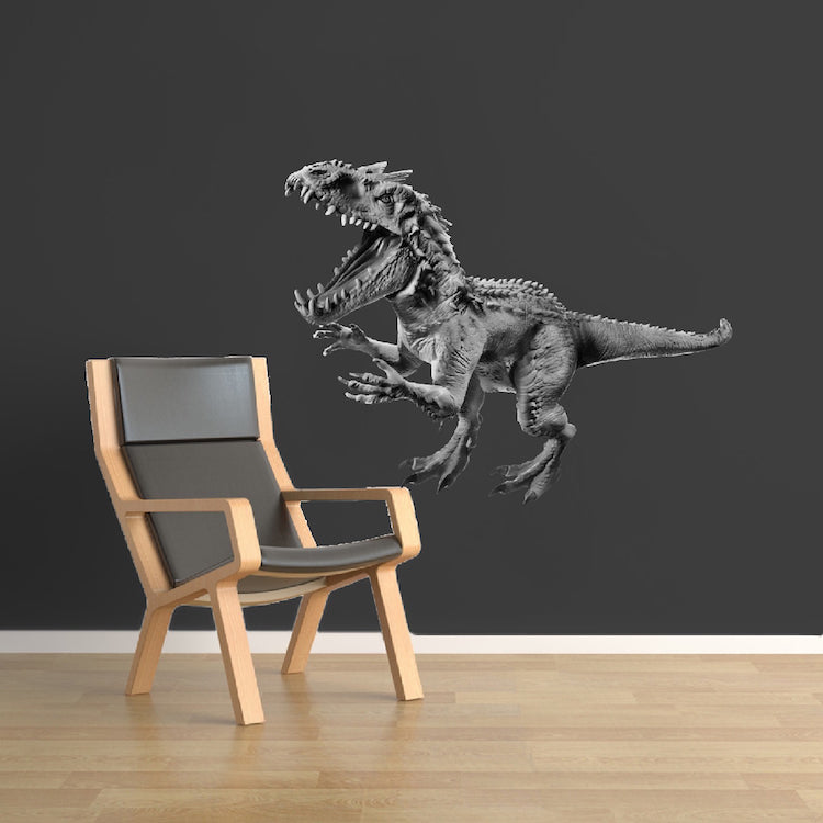 Horned Dinosaur Wall Decal Kids Room Decor Dino Removable Jurassic Art Bedroom Stickers, c93
