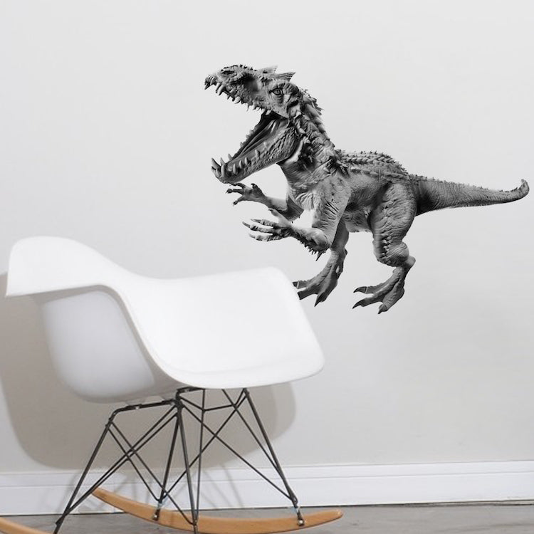 Horned Dinosaur Wall Decal Kids Room Decor Dino Removable Jurassic Art Bedroom Stickers, c93