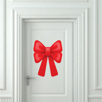 Large Christmas Bow Wall Decal Decor Removable Winter Bow Decorations Room Wall Decal, h44