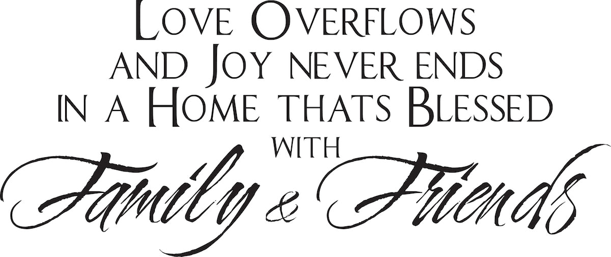 Love Family Friends Wall Decor Living Room Sticker Office Decor ,q12
