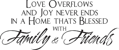 Love Family Friends Wall Decor Living Room Sticker Office Decor ,q12