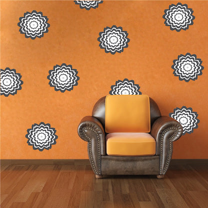 Floral Wall Decal Stickers Wallpaper Fancy Flower Wallpaper Wall Decor for Apartments, d34