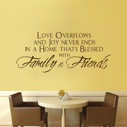 Love Family Friends Wall Decor Living Room Sticker Office Decor ,q12