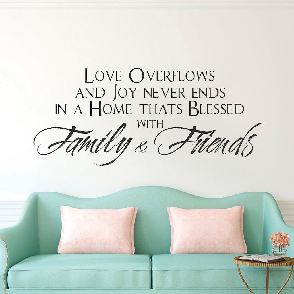 Love Family Friends Wall Decor Living Room Sticker Office Decor ,q12
