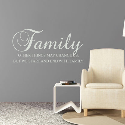 Living Room Family Love Decor Home Sticker Together As One Decor Large,q17