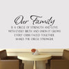 Large Family Living Room Wall Decal Home Decor Dining Room Sticker, q07