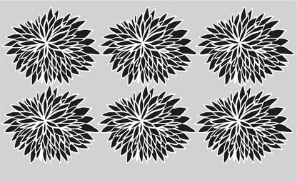Bedroom Flowers Name Wall Decal Fancy Flower Wallpaper Wall Decor for Apartments, d49