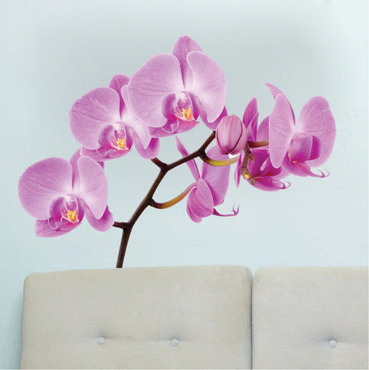 Orchid Flower Wall Decal Mural Removable Flowers Wall Decor Bedroom Art Mural, c10