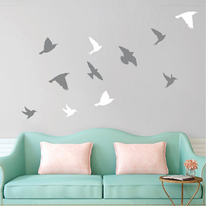 Birds Wall Decal Flying Birds Wall Decals Large Bird Wall Stickers Bird Decals, d64