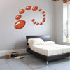 Football Wall Decal Child Sports Wall Art American Footballs Wall Decor for Kids and Teens, d98