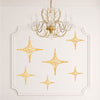 Gold Stars Wall Decal Kids Star Wallpaper Decor Bedroom Pattern Removable Decals, h48