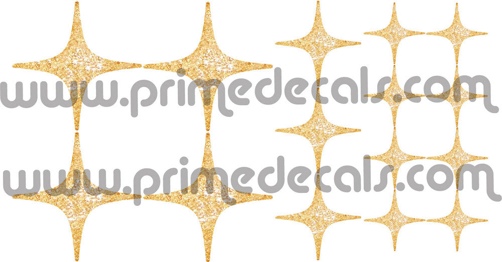 Gold Stars Wall Decal Kids Star Wallpaper Decor Bedroom Pattern Removable Decals, h48