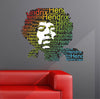 Music Wall Decal Sticker Room Artist Wall Mural Celebrity Removable Music Art, a69
