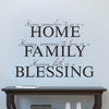 Home Decor Family Blessing Wall Decal Living Room Dinning Room Sticker