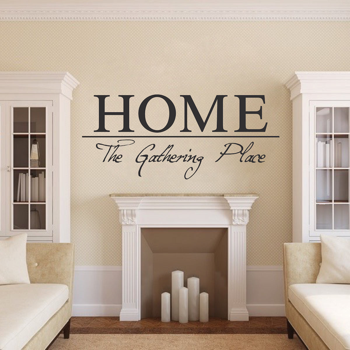 Home Wall Quote Dining Room Wall Quote Family Wall Decals Gathering Wall Letters, q96