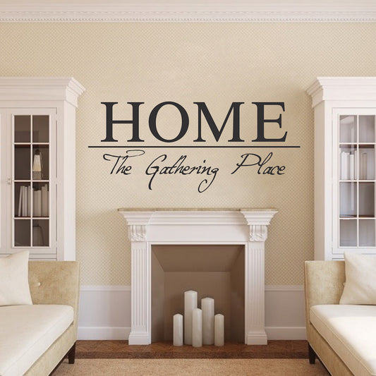 Home Wall Quote Dining Room Wall Quote Family Wall Decals Gathering Wall Letters, q96