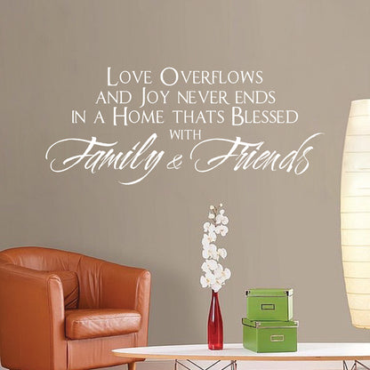 Love Family Friends Wall Decor Living Room Sticker Office Decor ,q12