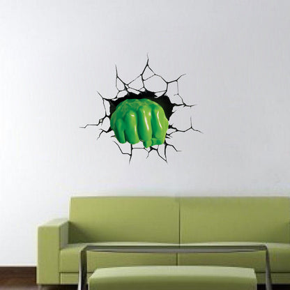 Smash Fist Wall Decal Smash Wall Art Kids Bedroom Wall Decor Superhero Sticker, s39