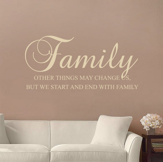 Living Room Family Love Decor Home Sticker Together As One Decor Large