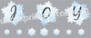 Joy Snowflake Wall Decals Window Decal Snowing Christmas Decor Snow Cartoon Winter Mural, h36