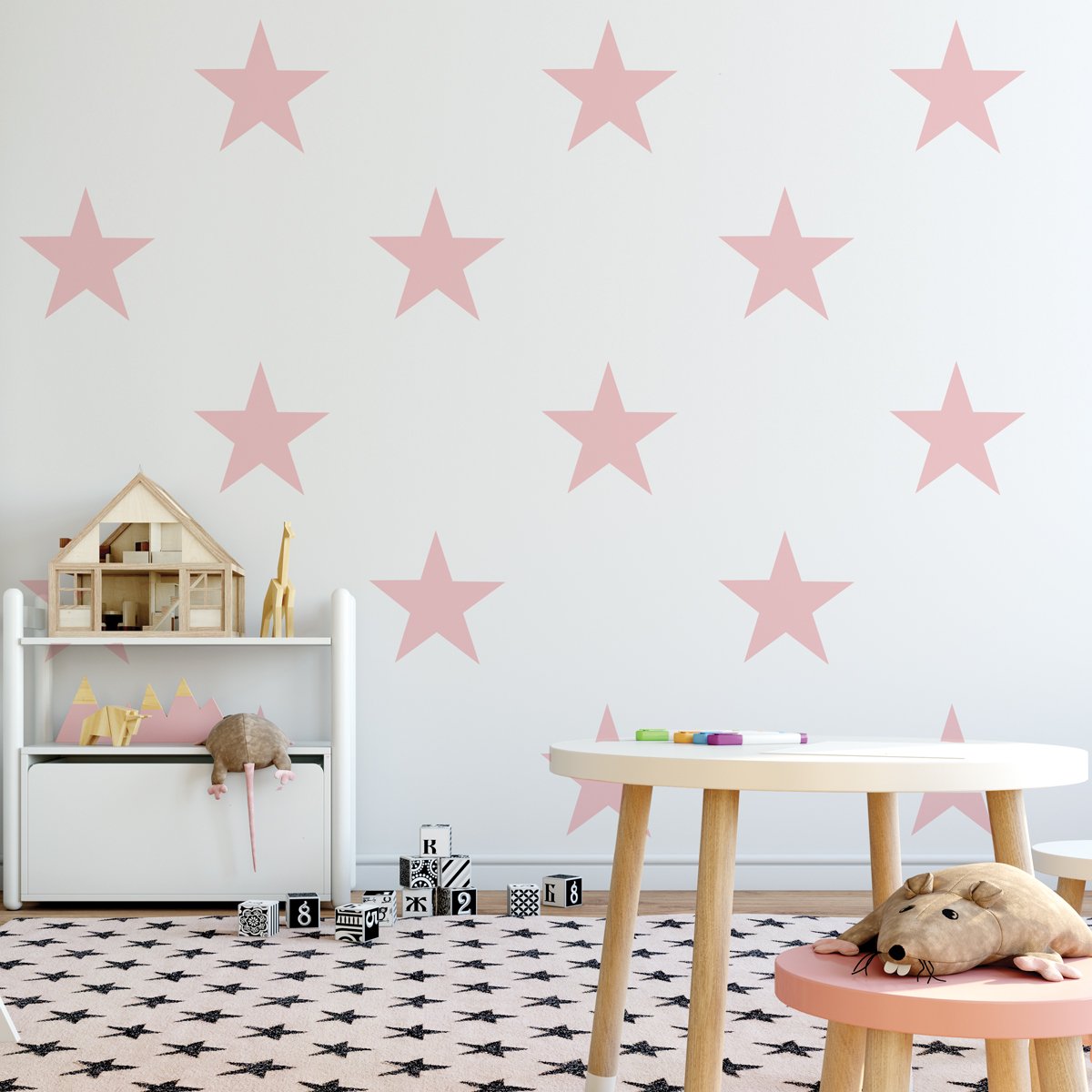 Stars Wall Decal Kids Bedroom Star Decals Peel and Stick Bedroom Stars, d60