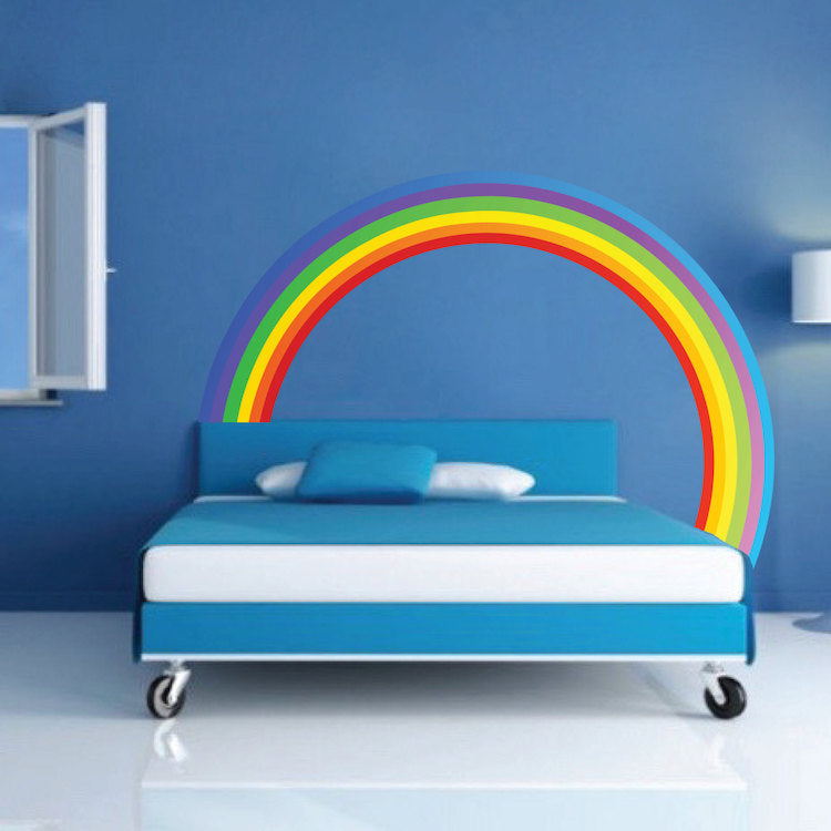 Rainbow Wall Decal Kids Room Wall Sticker Apartment Sun Bedroom Weather Wall Mural, n67