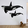 Orca Whale Wall Decal Animal Decor Ocean Sea Life Stickers Removable Wall Killer Whales, n21