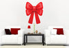Large Christmas Bow Wall Decal Decor Removable Winter Bow Decorations Room Wall Decal, h44