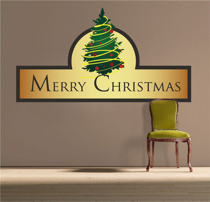 Merry Christmas Decor Living Room Decal Apartment Happy Holidays Art Bedroom Sticker, h30