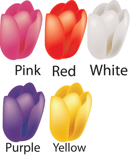 Custom Large Tulip Flower Wall Decal Bedroom Flowers Wall Decal Office Wall Decal, c39