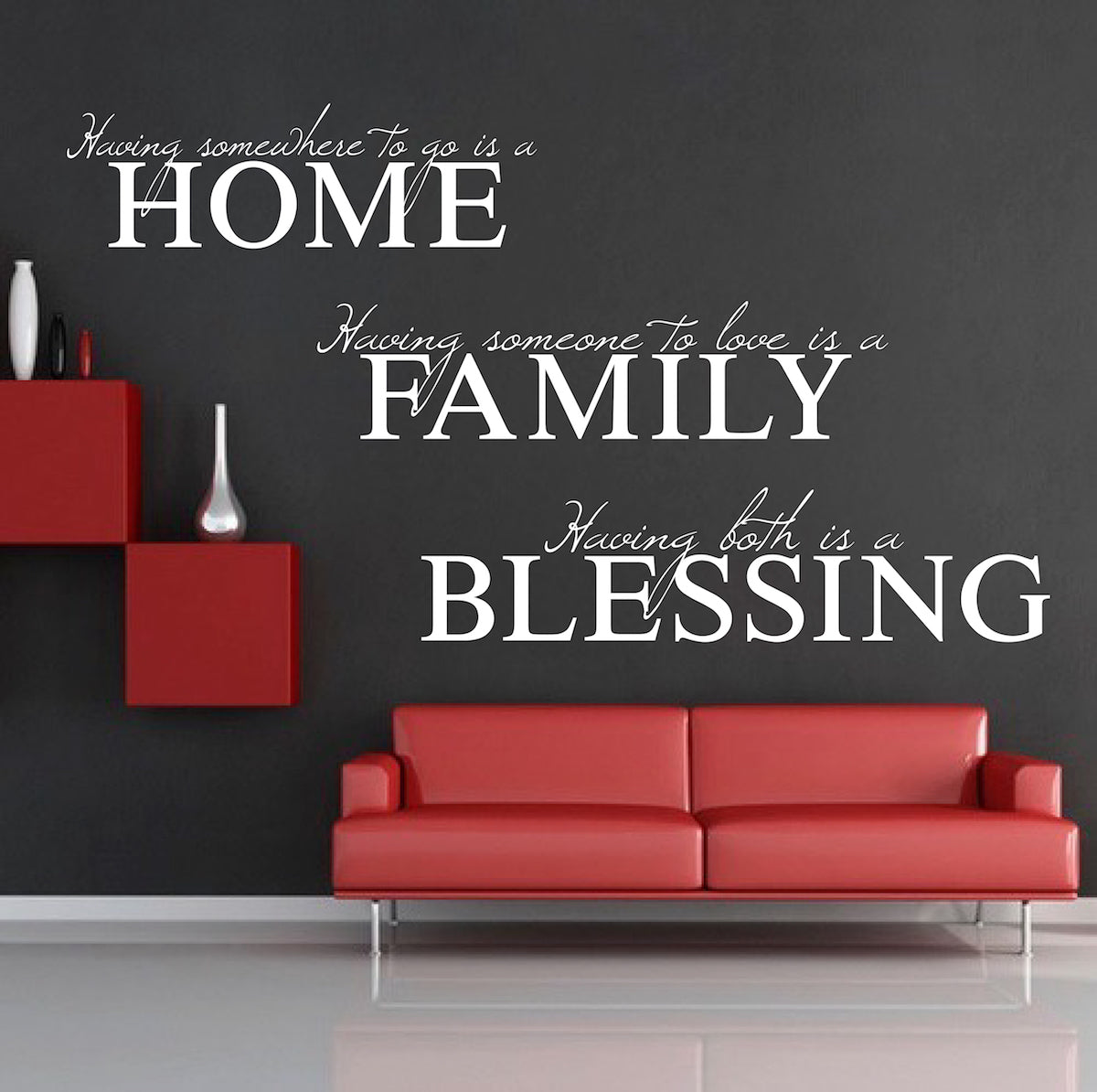 Home Decor Family Blessing Wall Decal Living Room Dinning Room Sticker