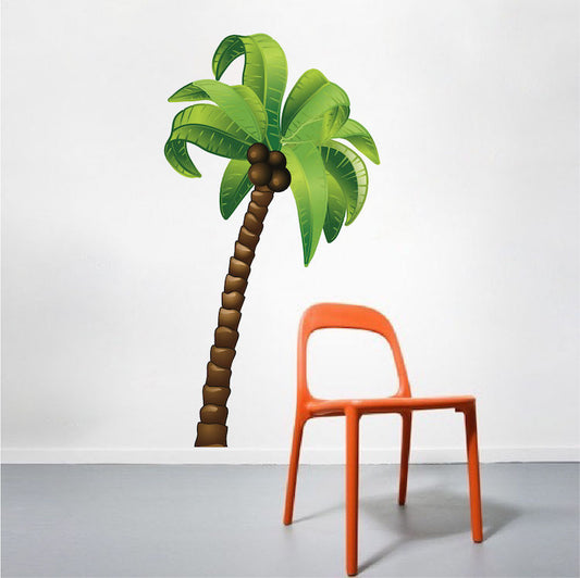 Palm Tree Wall Sticker Decor for Apartment Bedroom Ocean Palms Wall View Mural, a78