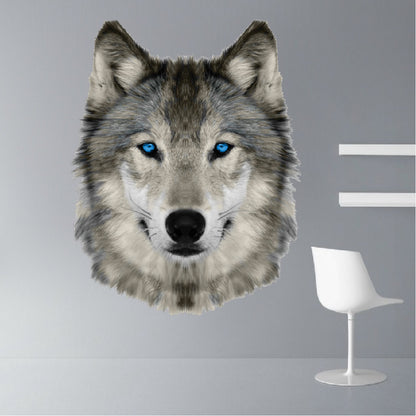 Wolf Head Wall Decal Wild Animal Wall Decor Mural Sticker Bedroom Apartment Wall Art, c02