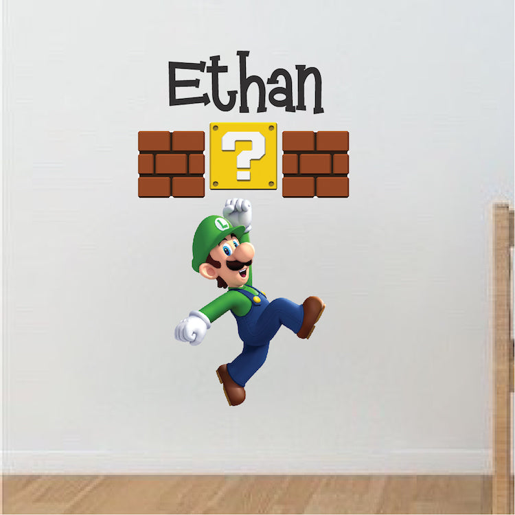 Custom Video Game Name Wall Decal Bedroom Wall Sticker Baseball Room, e07