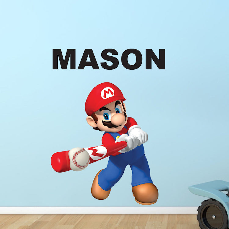 Custom Baseball Name Wall Decal Bedroom Decor for Kids Room Removable Decals, e23