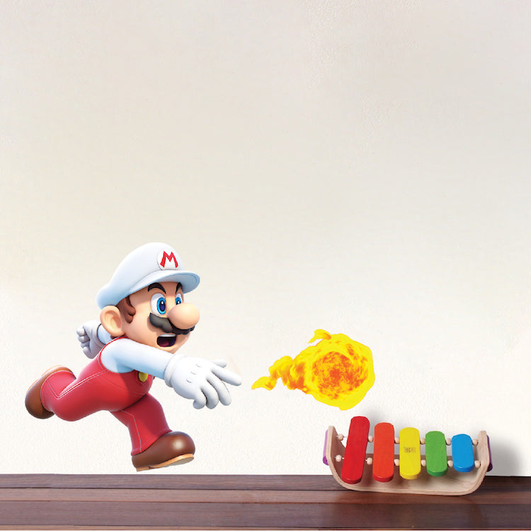 Fire Ball Wall Decal Kids Decals Video Game Room Decals Decor Sticker, e15