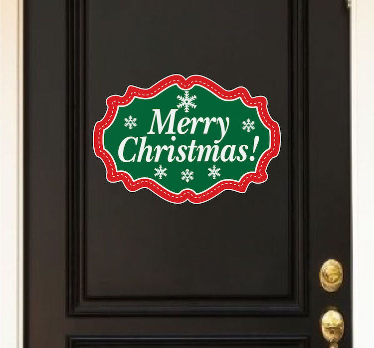Merry Christmas Wall Decal Living Room Decor Apartment Happy Holidays Art Bedroom Sticker, h62
