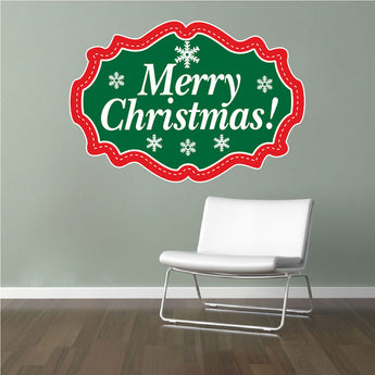 Merry Christmas Wall Decal Living Room Decor Apartment Happy Holidays Art Bedroom Sticker, h62