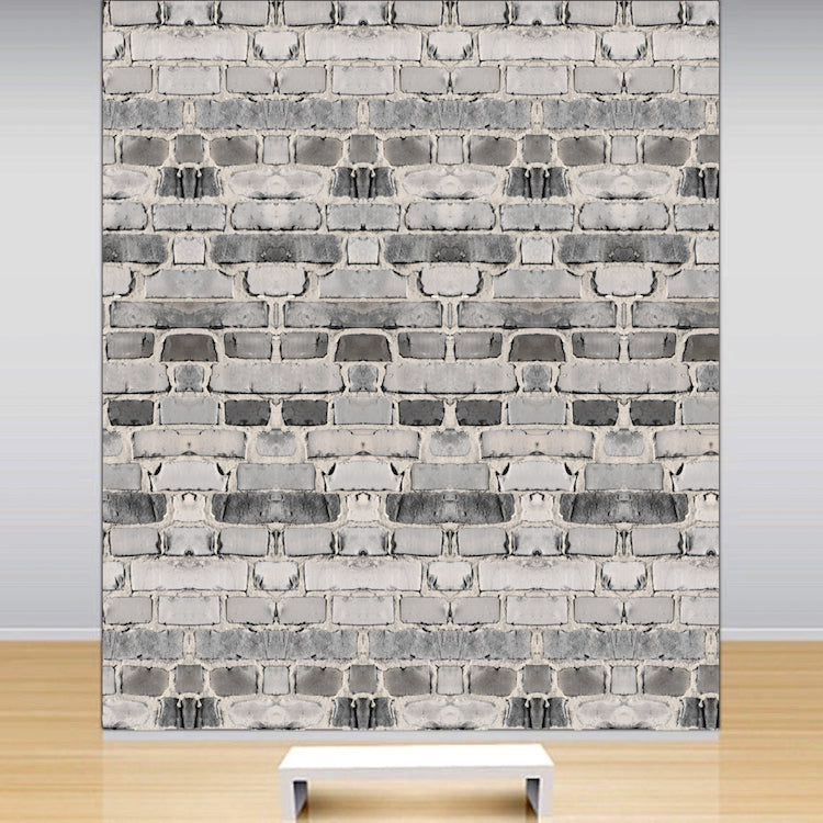 Grey Brick Wallpaper Wall Decal Removable Bricks Wall Paper Vinyl Bricks Decals, w01