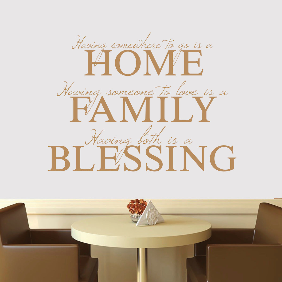 Home Decor Family Blessing Wall Decal Living Room Dinning Room Sticker
