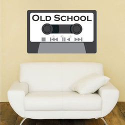 Cassette Tape Wall Decal Sticker for Dorm Room Old School Wall Mural Removable Music Art, a75