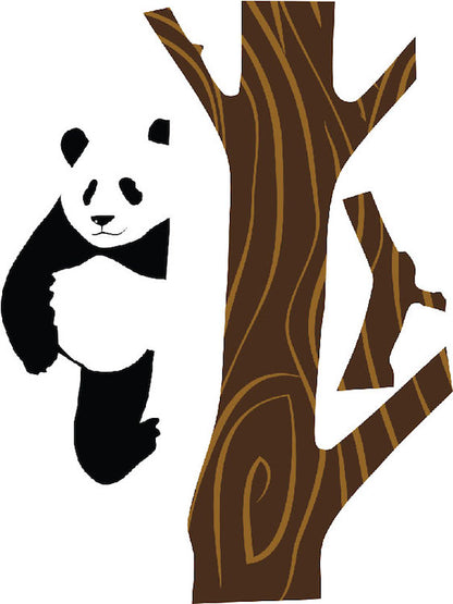 Panda Wall Sticker Animal Wall Decor Tree Removable Safari Wall Decal Kids Bedroom Art, n29