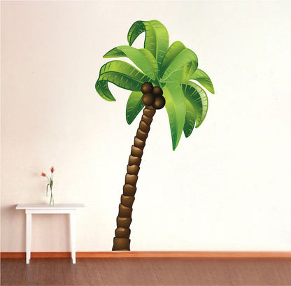 Palm Tree Wall Sticker Decor for Apartment Bedroom Ocean Palms Wall View Mural, a78