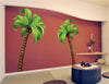 Palm Tree Wall Sticker Decor for Apartment Bedroom Ocean Palms Wall View Mural, a78