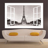 Paris Window Wall Decal France Decor for Apartment Bedroom Europe Eiffel Tower Wall View Mural, b20