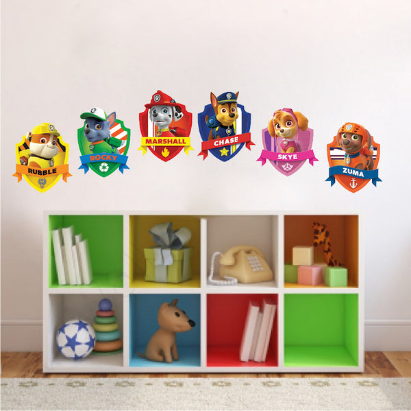 Kids Dog Wall Decal for Bedroom Apartment Wall Decor Toys Kids TV Show Wall Mural, s20