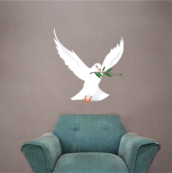 Freedom Dove Wall Sticker Decal Wall Art Flying Birds Wall Decor Olive Branch Wall Stickers, c55